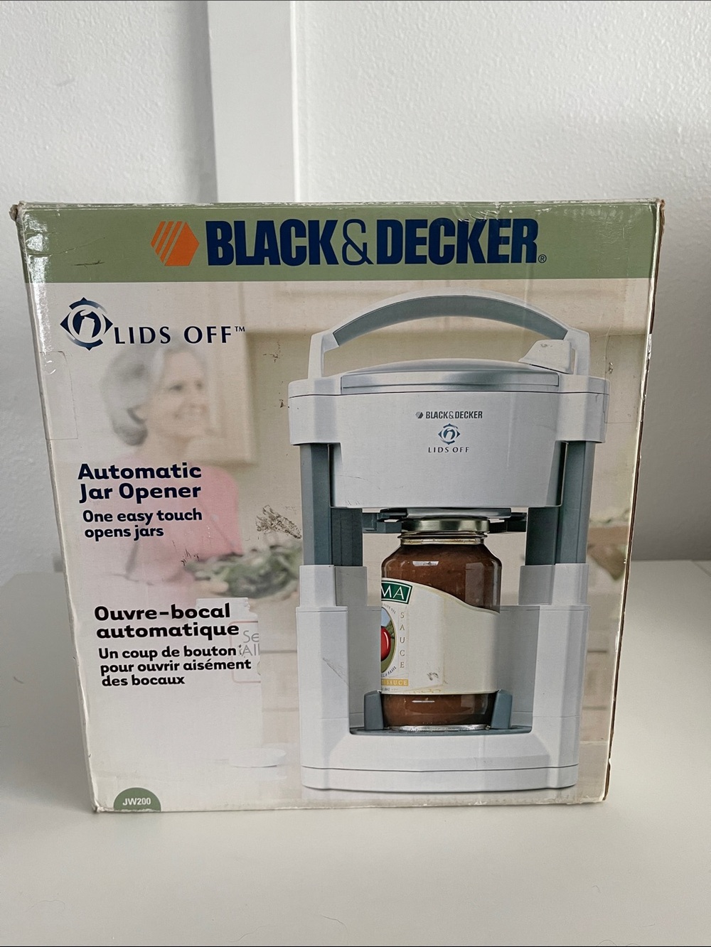 Black & Decker Lids Off Automatic Jar Opener JW200 White New Open Box Electric